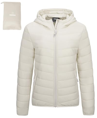 Outdoor Ventures Women's Packable Hooded Puffer Jacket Quilted Jacket
