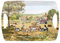 Lesser & Pavey British Designed Serving Tray | Dinner Tray For Multiple Uses Around The Home | Trays For Food Serving Or Drinks Serving | Collie & Sheep Large Serving Tray - Macneil Studios