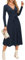 Newshows Jumper Dress for Women UK Ladies Sweater Dress Knitted Sweater Dresses with Belt for Autumn Winter Navy Blue