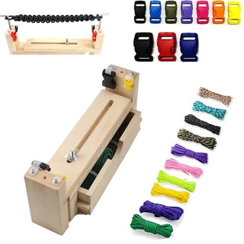 Hpamba Armband Maker, Armband Herstellen Kit, Bracelet Making Kit Armband Holz Paracord Jig, Armband Armband Maker, Einstellbar, Diy Craft Tool Zum Paracord-Flechten, Diy-Armband-Strickwerkzeug