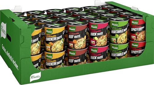 Knorr Asia Noodles Instant Nudeln Mix schneller Asia Snack fertig in nur 3 Minuten 48 Stück