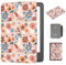 MOKASE Étui pour 7 Pouces Kindle Paperwhite (12ème Gen. 2024) & Kindle Colorsoft Signature Edition, Housse Protectrice Ultra-Mince en Cuir PU Rigide avec Dragonne pour 2024 E-Reader, Matisse Daisy