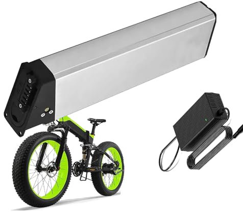 HJGHY 48 Volt 52 Volt E-Bike-Akku 52 V 48 V 13 Ah 15 Ah 17 Ah Klappfahrradakku Versteckter Lithium-Akku für 250 W-900 W Motor mit Ladegerät,48v,17Ah