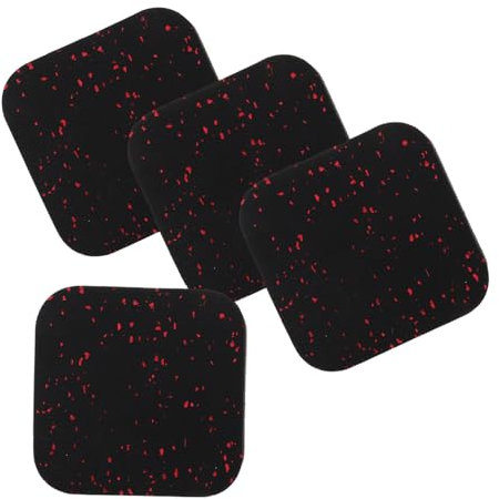 TOYANDONA 4stücke Teiliges Gummimatten Für Fitnessgeräte rutschfeste Laufband Und Stuhlmatten Schalldämmende Unterlagen Zum Schutz Von Böden Und Teppichen