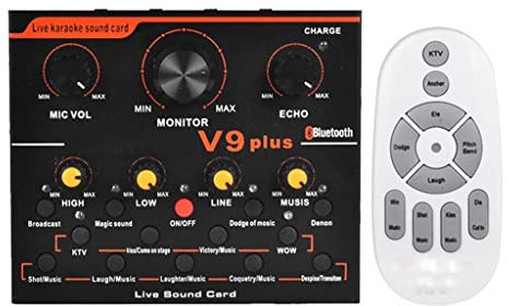 RUHEN Mixeur Audio Professionnel Audio USB Carte Son Externe Casque Microphone Webcast Divertissement Streamer Carte Son en Direct