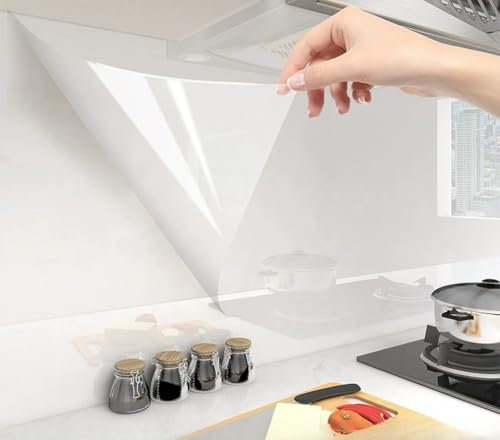 MUMUXIAO Adesivo da parete a prova di olio, per cucina, paraschizzi, rotolo di plastica adesiva da attaccare su piastrelle, resistente al calore, autoadesivo (C, 60 x 100 cm)