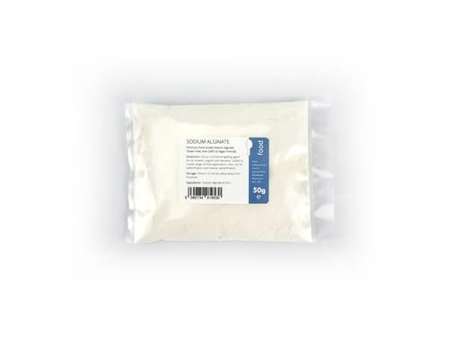 Sodium Alginate 50g - Food Grade Natural Thickener/Gelling Agent - E401