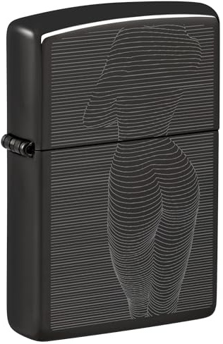 Zippo Windproof Lighter, Lady, High Polish Black, Photo Image, Refillable, Reusable, Windproof Design, Gift Box, Made in USA