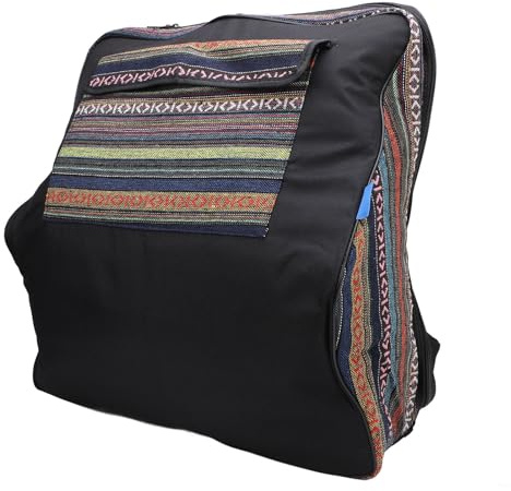 Fafeicy 48-120 Bass-Akkordeon-Rucksack, Reisetasche aus Baumwollstoff mit Großem Fassungsvermögen und Verstellbaren Trägern für Auftritte und den Einsatz Im Freien