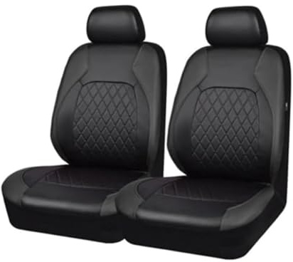 LFSYYD 2 Stück Auto Schonbezüge für Mercedes Benz E Class W124 1985-1995, Vordersitze Autositzbezüge Sitzbezüge Sets Wasserdicht rutschfest Vorne Sitzschoner Zubehör,A/Black