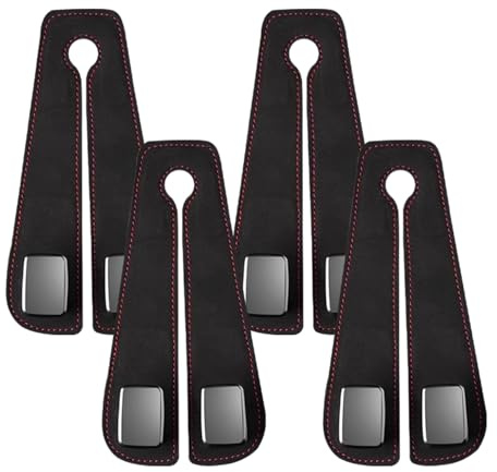 SYEYCW 4 Piezas Ganchos Dobles para Asiento de Coche, Multifuncionales Ganchos para Universal Reposacabezas de Asiento, Accesorios Coche Interior, para Colgar Bolsos, Abrigos
