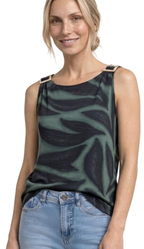 Street One Damen Top mit Rundhals und Schulterdetail