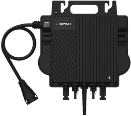 GROWATT Mikro-Wechselrichter 800 W NEO‑800M‑X für Balkonkraftwerk, IP67 wetterfest, Plug&Play Installation, 2 MPPT, WiFi Bluetooth, Micro Inverter
