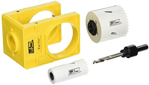 IVY Classic 27001 Bi-Metal Lock Installation Kit with Guide Template for Steel and Wood Doors, Carded