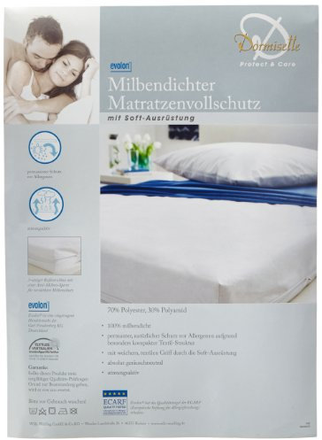 Dormisette Q222 milbendichter Matratzenvollschutz aus Evolon geeignet für Matratzen Gr. 140/200 cm, bis 16 cm Matratzenhöhe