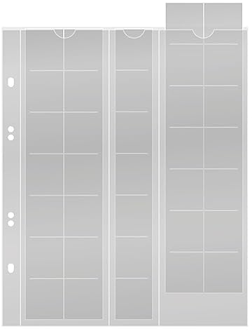 LINDNER Das Original Multi Collect Münzblätter für 35 Münzen bis 27 mm Durchmesser, Zwischenblätter schwarz, 5er-Packung