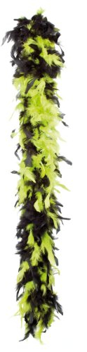 Boland 52663 - Federboa, 180 cm, limone grün/schwarz