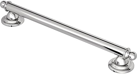 Moen YG2218CH Bathroom Safety 18-Inch Stainless Steel Traditional Bathroom Grab Bar, Chrome