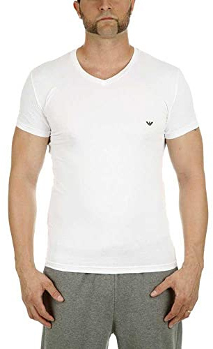 Emporio Armani Underwear Herren Schlafanzugoberteil 110810CC729, Gr. Large, Weiß (Bianco 00010)