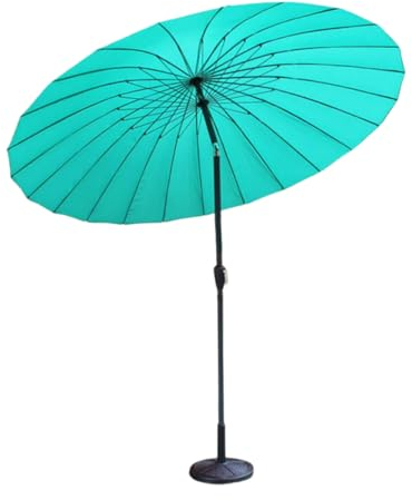 HomeZone Garden Patio Umbrella Outdoor Parasol with Aluminium Frame, Tilting Canopy & Crank Handle, Powder-Coated Weather Resistant Sunshade Outdoor Umbrella for Patio & Backyard Dining