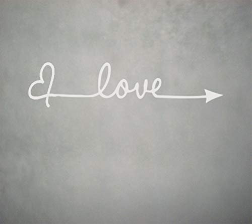 Love Herz Sticker Aufkleber Wandtattoo Wandaufkleber Wand Schlafzimmer Modern Selbstklebend Romantisch Liebe (Weiss, S 57cm x 14cm)