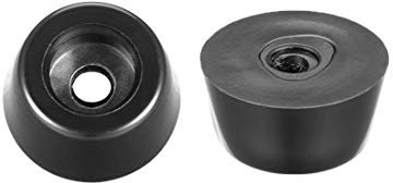 sourcing map Rubber Feet Buffers Pads D26x21xH13mm Black 12pcs