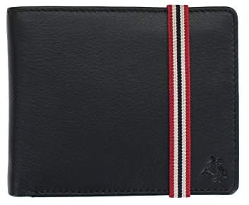 VISCONTI Bond Collection Gents Leather Wallet with Elastic Closure BBD707 - RFID Black