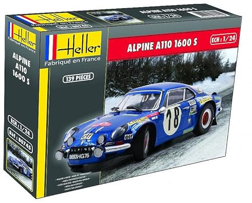 Outletdelocio. Heller - 80745 - Maquette de voiture Alpine A110 1600S - Kit de montage - Échelle 1/24