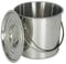 YIYIBY 12L Seau à l'eau en INOX Grand Capacité Poubelle avec Seau à Compost Cuisine en Acier INOX avec Couvercle Amovible