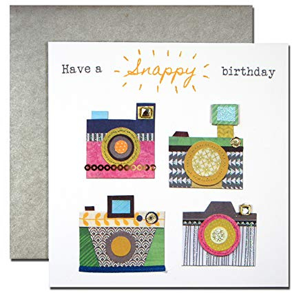 Second Nature Cameras Bright & Breezy Birthday Greeting Card Glitter Embellished Cards BRZ009