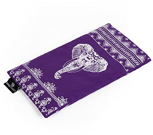 Yoga Studio Organisches Augenkissen, 23 cm x 13 cm, mit Leinsamen gefüllte Baumwolle, Yoga-Kissen für müde Augen, Entspannung und Kopfschmerzen