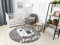 rugsx Kinderteppich Petit für Babyzimmer, Spielteppiche, Kinderzimmer, Lama grau Kreis 160 cm