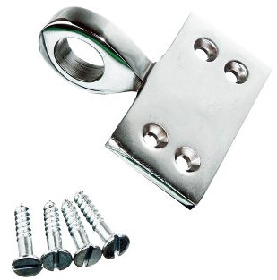 Lot de 5 crochets pour lève-vitre chromé + vis de fixation