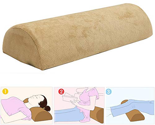 PYapron Halbmond Memory Foam Kissen, Care Venenkissen Für Die Beine, Kniekissen Für Seitenschläfer, Nacken, Unteren Rücken, Knie, Beine, Füße, Ergonomisches Kissen,Beige