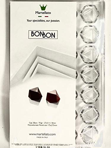 Martellato Pralinenform MODERN BON für 28 moderne und stylische Pralinen, tolle Pralinenform aus Polycarbonat, rund