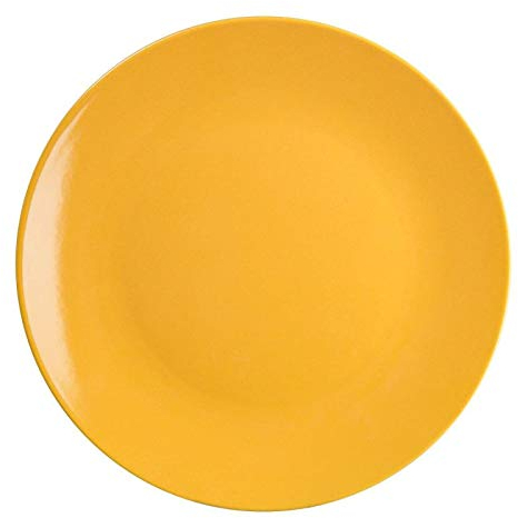 Secret de Gourmet - Lot de 6 Assiettes Plates Colorama 27cm Jaune