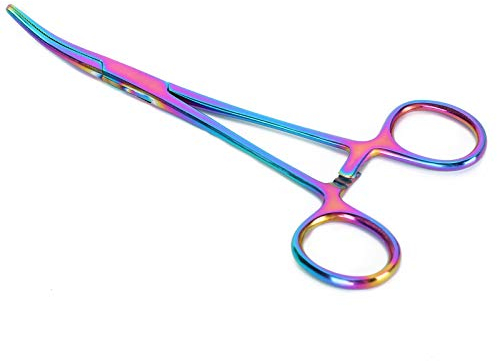 Zerodis Pinzas para Quitar el Pelo de Oreja de Acero Inoxidable para Mascotas Pinzas de Limpieza de Punta Curva Pinza de Limpieza para Mascotas Perro Gato(#1)