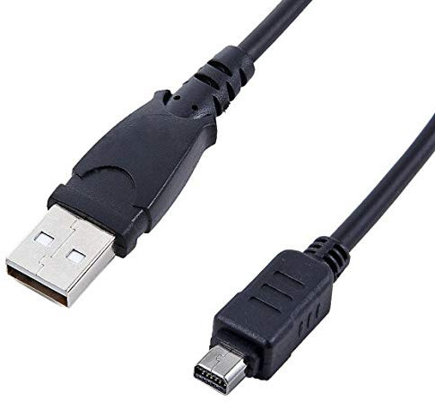 Olympus USB Cable, Data Sync Power Charger Cord - CB-USB5/6/8 for Olympus DZ-105, E-330 to E-620, FE-120 to FE-5050 Cameras
