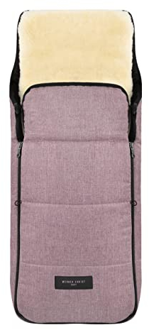 WERNER CHRIST BABY, Kinderwagen-Fußsack CORTINA – Thermo Winterfußsack (Kinder ab 6 - bis 36 Monate), mit herausnehmbarer Lammfelleinlage, medizinisches Fell, in Rosé (rosa)