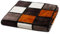Gözze - Weiche Kuscheldecke, Cashmere Feeling, Hohes Stoffgewicht 500 g/m², Antigua, 150 x 200 cm - Zimt/Schwarz/Weiß