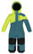 Killtec Kinder Skioverall 38469-841 wasserdicht 10.000 mm Wassersäule - sturmblau/grün - Größe 116
