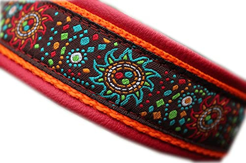 Halsband Hund - Hundehalsband aus Leder Farbenfroh Zugstopp, selbst gestalten