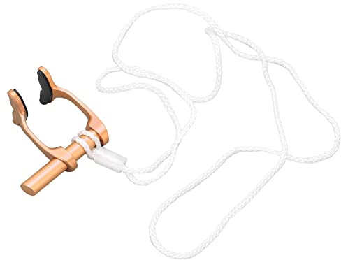 Pince-nez de natation, pince-nez d'apnée à angle de 25 degrés précis et respectueux de la peau antidérapante réglable avec sangle de cou pour l'entraînement à la plongée(or)