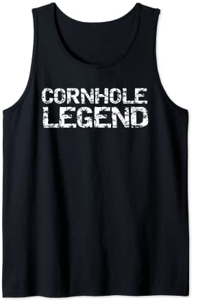 Retro Cornhole Champion Trophy Gift for Men Cornhole Legend Tank Top
