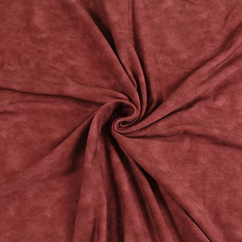 0,5m Sweat-Stoff marmoriert Meterware Oeko-Tex Sweatstoff Sweat Farbwahl, Farbe:021 - ziegelrot