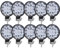AUXTINGS 10 Stücke 4 Zoll 10 cm 42W Mini dünn LED Arbeitsscheinwerfer Flutlicht Leuchtfleck Beam LED Pods 12V 24V Zusatzscheinwerfer Offroad Nebel Lampen für LKW Traktorboot 4x4 Auto SUV ATV,IP66