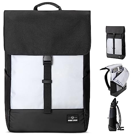Johnny Urban Rucksack Reflektierend Damen & Herren - Mika Reflective - Rolltop für Fahrrad Uni Schule - Reflektierender Fahrradrucksack - Stylischer Backpack - Wasserabweisend