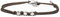 Nato Cuff - 925 Sterling Silber Doppelt gewickeltes Nylonarmband - handgefertigt in Frankreich - verstellbar - Herren und Damenschmuck (Braun)