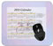 YENDOSTEEN 2024 Kalender-Mausunterlage,Getränk-Cocktail-Eis-Blumen-Gaming-Mausunterlage PAD#912 300 * 250 * 3 mm