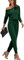 PCEAIIH Women's One Piece Jumpsuit Casual Loose Off Shoulder Long Sleeve Elastic Waist Stretchy Romper with Pockets XL Dark Green